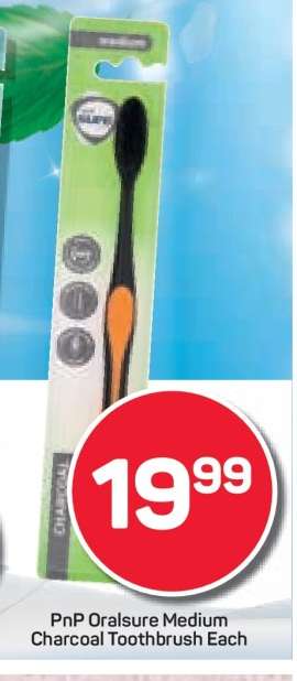 PnP Oralsure Medium Charcoal Toothbrush Each