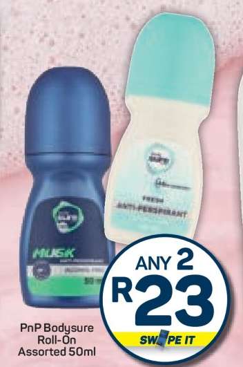 PnP Bodysure Roll-On Assorted 50ml
