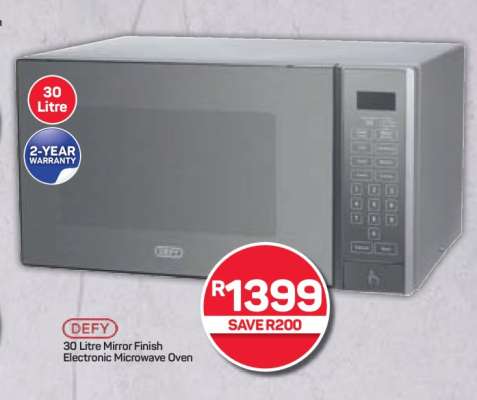 DEFY 30 Litre Mirror Finish Electronic Microwave Oven