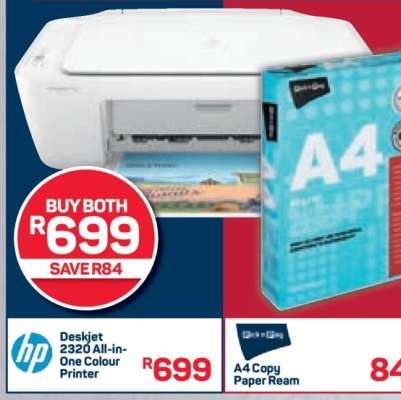 Deskjet 2320 All-in-One Colour Printer & A4 Copy Paper Ream