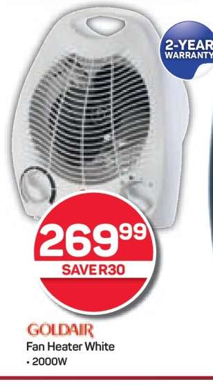 GOLDAIR Fan Heater White