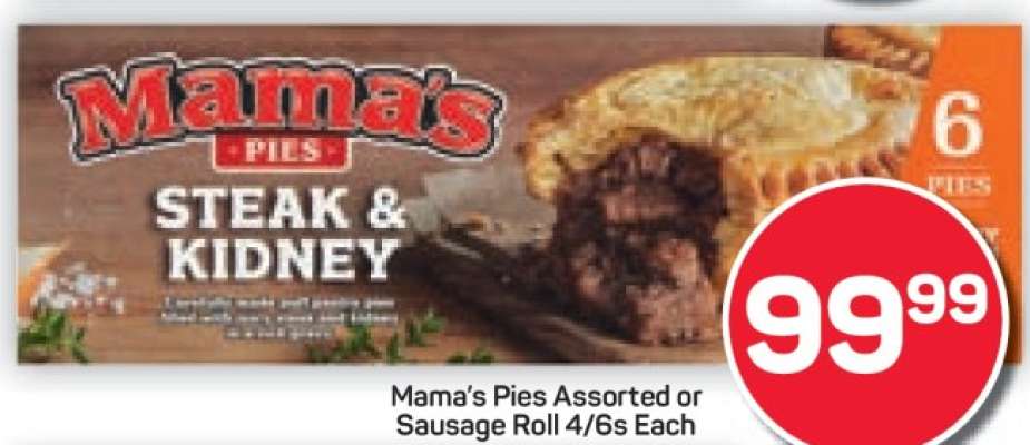 Mama's Pies Assorted or Sausage Roll