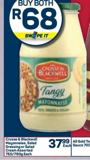 Crosse & Blackwell Mayonnaise, Salad Dressing or Salad Cream