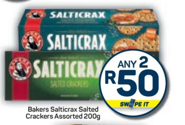 Bakers Salticrax Salted Crackers Assorted 200g