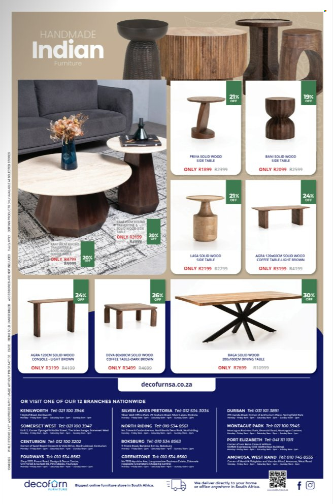 Decofurn Furniture specials. 