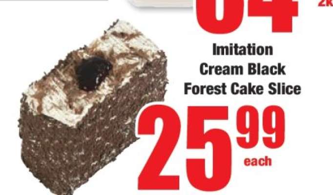 Imitation Cream Black Forest Cake Slice