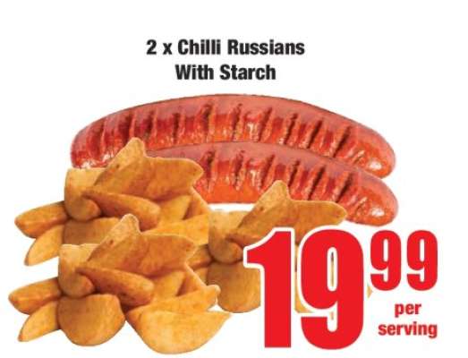 2 x Chilli Russians With Starch
