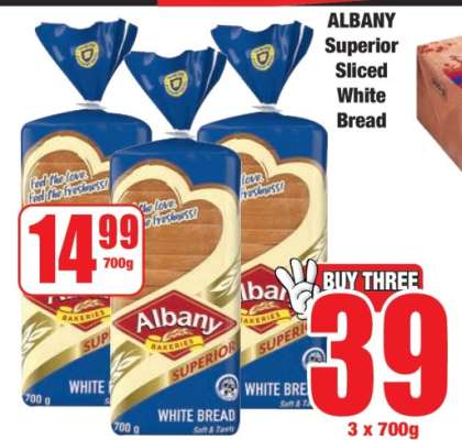 ALBANY Superior Sliced White Bread