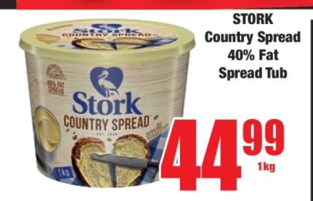 STORK Country Spread 40% Fat Spread Tub