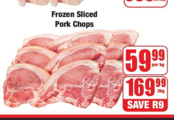 Frozen Sliced Pork Chops