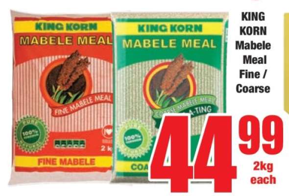 KING KORN Mabele Meal Fine / Coarse