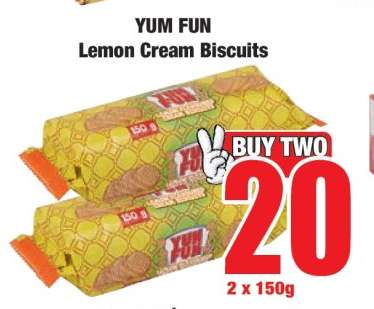 YUM FUN Lemon Cream Biscuits