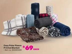 Cozy Polar Fleece Printed Blanket-Each