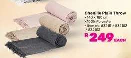 Always Home Chenille Plain Throw-Each