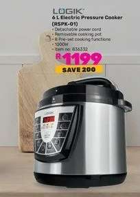 Logik 6L Electric Pressure Cooker RSPK-01