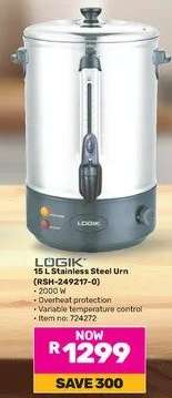 Logik 15L Stainless Steel Urn RSH-249217-0