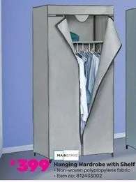 Mainstays Hanging Wardrobe With Shelf