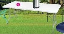 Campmaster 1.8m Folding Adjustable Table