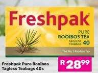 Freshpak Pure Rooibos Tagless Teabags-40s