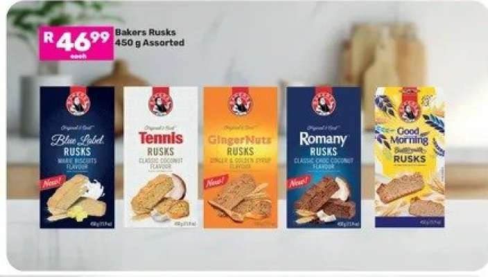 Bakers Rusks Assorted-450g Each