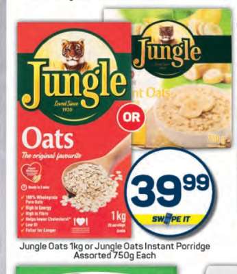 Jungle Oats or Jungle Oats Instant Porridge