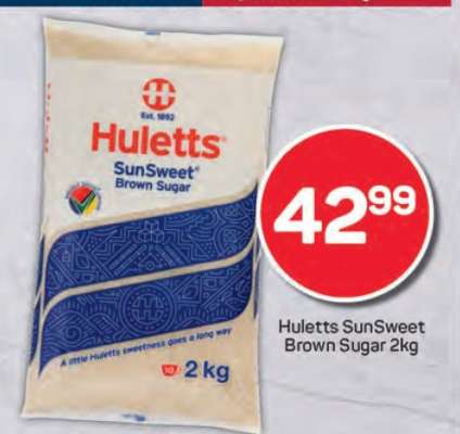 Huletts SunSweet
Brown Sugar 2kg