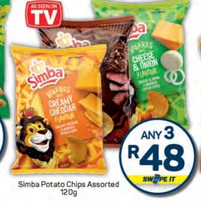 Simba Potato Chips Assorted 120g