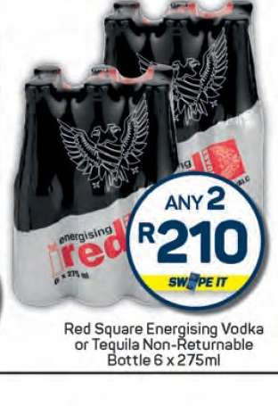 Red Square Energising Vodka or Tequila