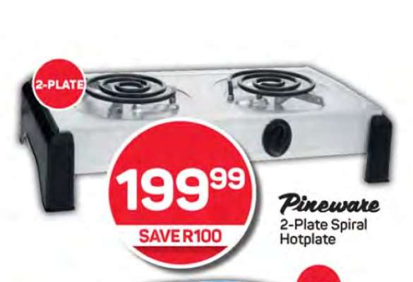 Pineware 2-Plate Spiral Hotplate