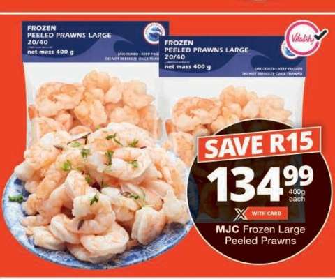 MJC Frozen Large Peeled Prawns