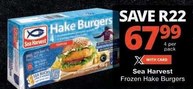 Sea Harvest Frozen Hake Burgers