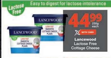 Lancewood Lactose Free Cottage Cheese