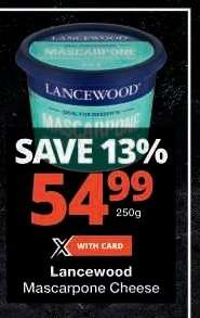 Lancewood Mascarpone Cheese
