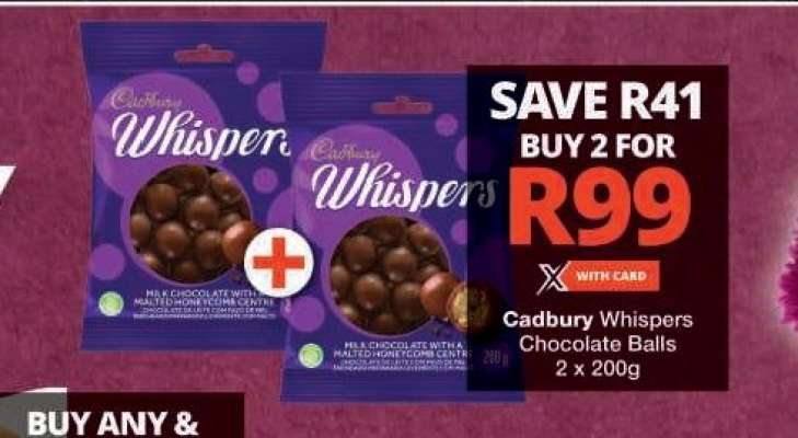 Cadbury Whispers Chocolate Balls