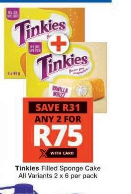 Tinkies Filled Sponge Cake