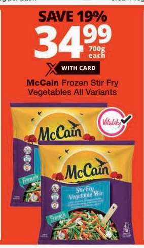 McCain Frozen Stir Fry Vegetables All Variants