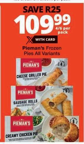 Pieman's Frozen Pies All Variants