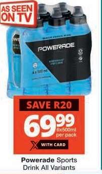 Powerade Sports Drink All Variants