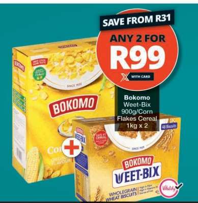 Bokomo Weet-Bix/Corn Flakes Cereal