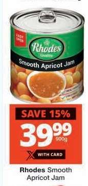 Rhodes Smooth Apricot Jam