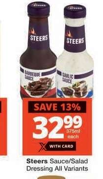STEERS SAUCE/SALAD DRESSING