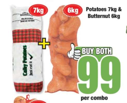 Potatoes 7kg & Butternut 6kg