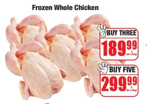 Frozen Whole Chicken