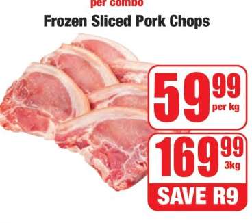 Frozen Sliced Pork Chops