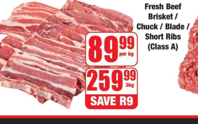 Fresh Beef Brisket / Chuck / Blade / Short Ribs (Class A)