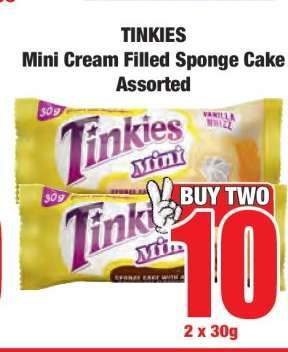 TINKIES Mini Cream Filled Sponge Cake Assorted
