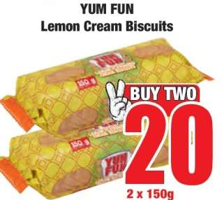 YUM FUN Lemon Cream Biscuits