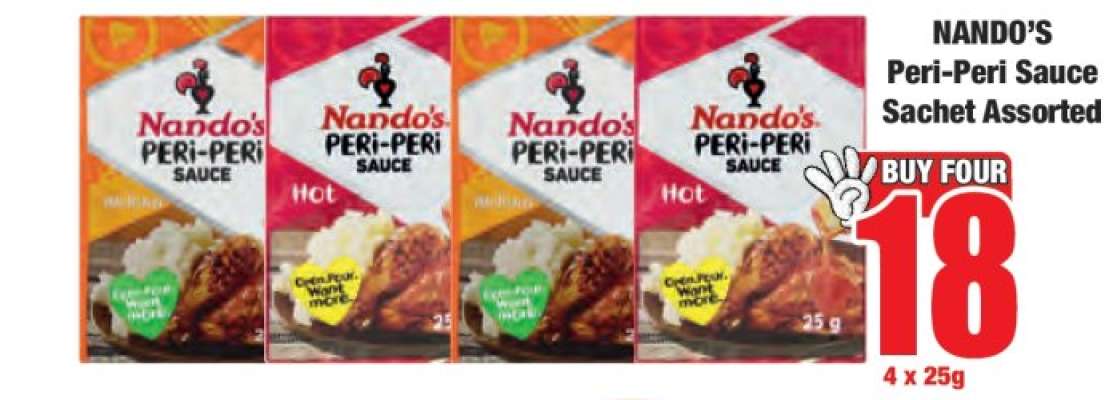 Nando's Peri-Peri Sauce Sachet Assorted