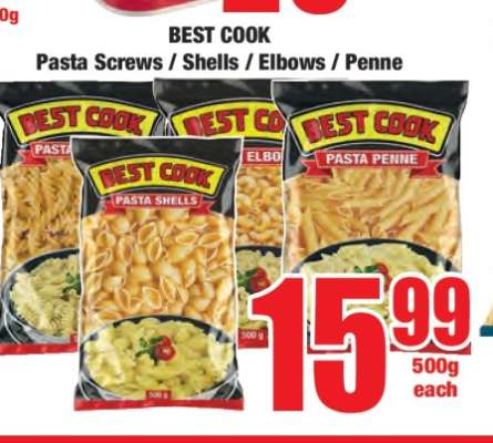 BEST COOK Pasta Screws / Shells / Elbows / Penne