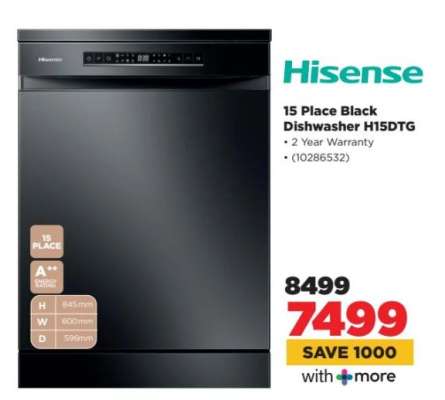 Hisense 15 Place Black Dishwasher H15DTG